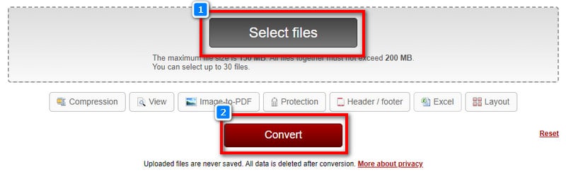 upload the xps file to the online tool and click convert