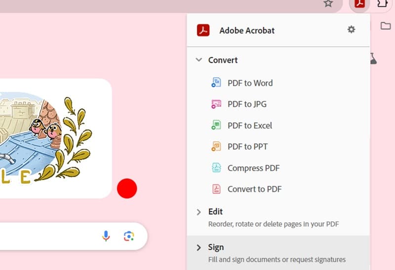 adobe acrobat interface