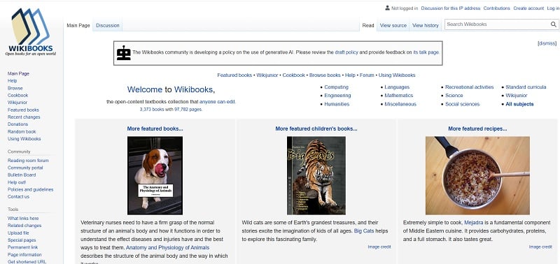 wikibooks interface